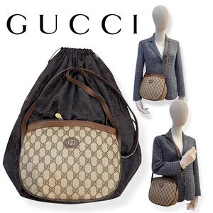 ✨👜Gucci GG Monogram Ophidia Style Vintage Shoulder Bag💚✨